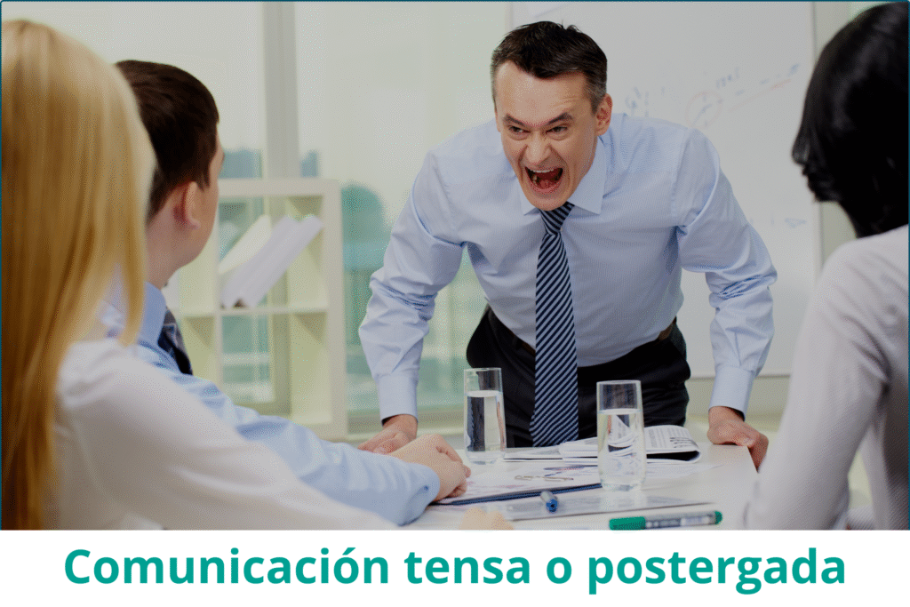 Comunicación tensa o postergada