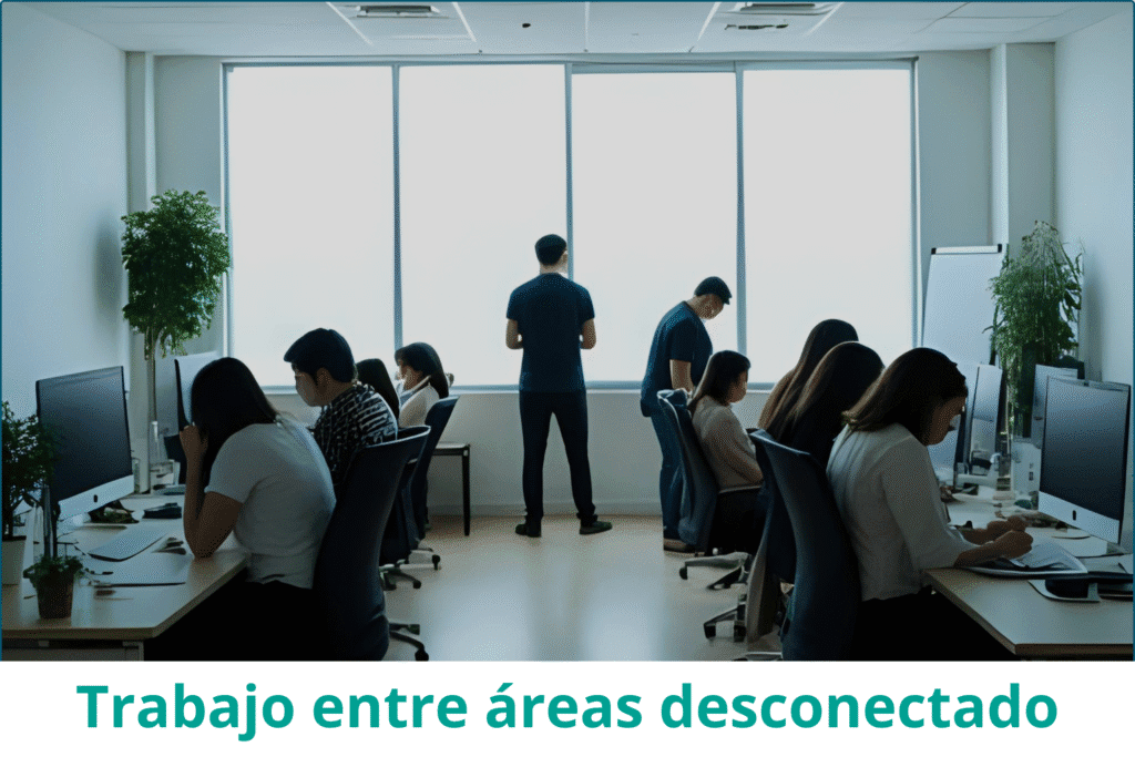 Trabajo entre áreas desconectado